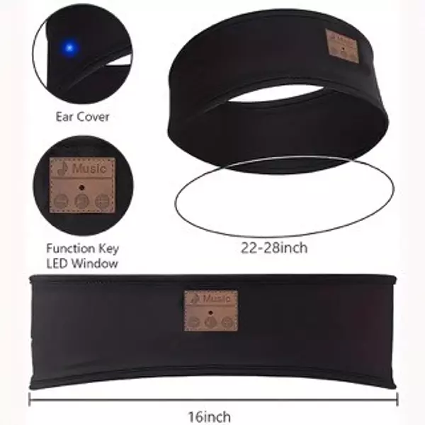 accesorios para electronica - Diadema Auriculares para dormir inalámbricos cintillo deportivo audifonos 4