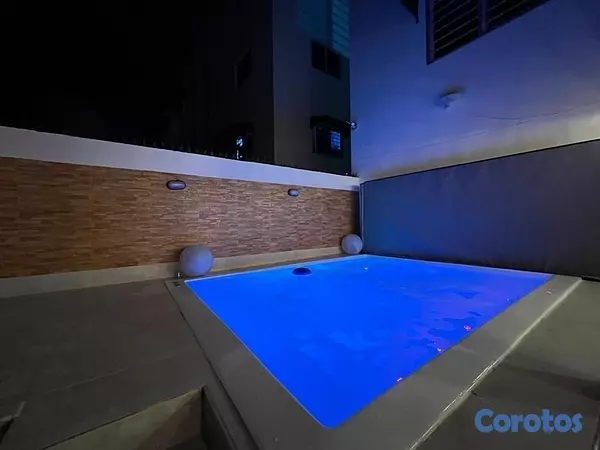 apartamentos - venta de apartamento 1er piso amueblado con jacuzzi en autopista de san isidro 3