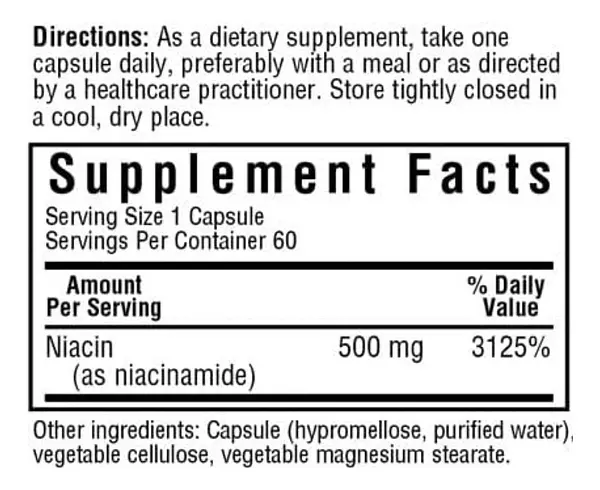 Salud y Equipamiento Médico - Niacinamida 500 Mg Bluebonnet 2