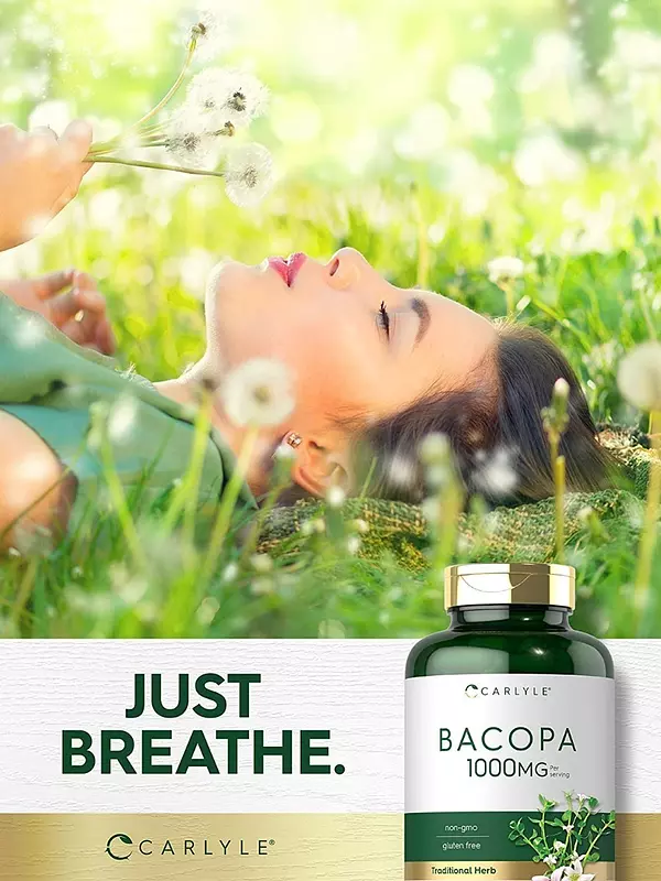 Salud y Equipamiento Médico - Bacopa Monnieri 1000 Mg 180 Cap Sin Ogm Y Sin Gluten 6