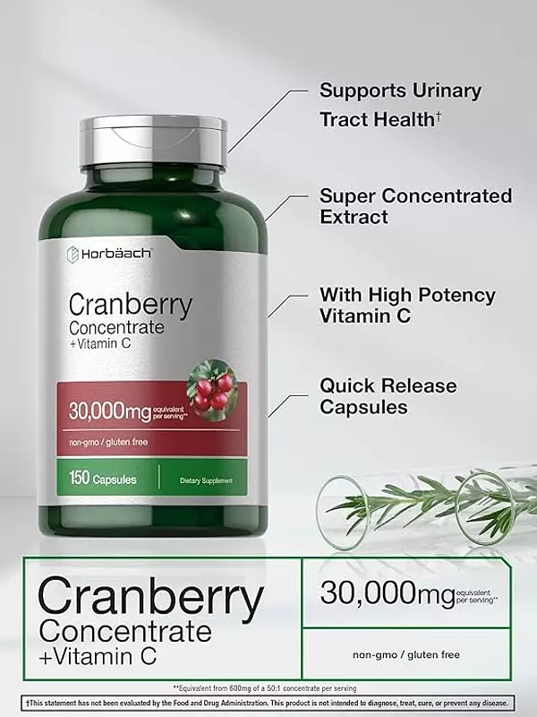 Salud y Equipamiento Médico - Cranberry + Vitamina C 150 Cáps 3