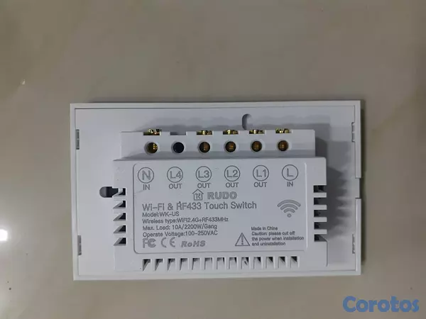 otros electronicos - INTERRUPTOR WIFI-3 CONECTORES 4
