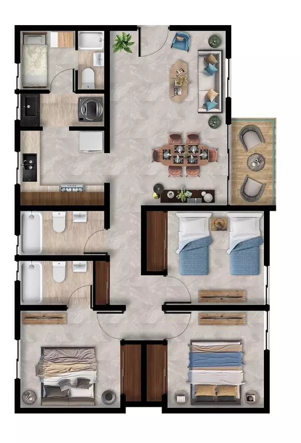 apartamentos - Apartamentos en planos en Las Américas, Los Frailes 3