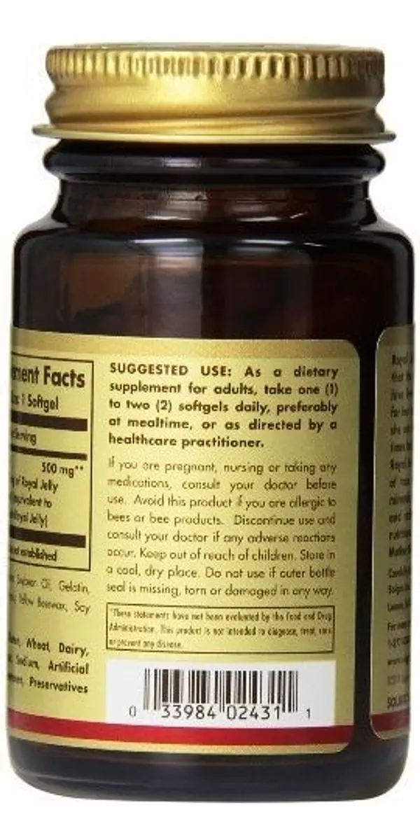 Salud y Equipamiento Médico - SolgarvJalea Real 500 - Suplemento 60 Softgels 3