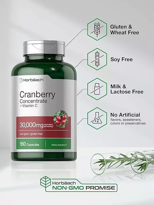 Salud y Equipamiento Médico - Cranberry + Vitamina C 150 Cáps 4