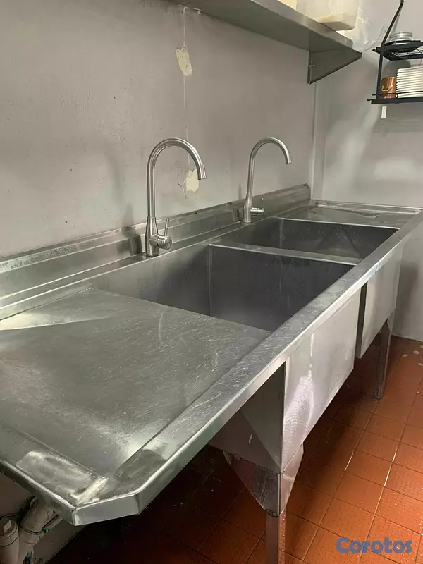 equipos profesionales - Fregadero industrial doble