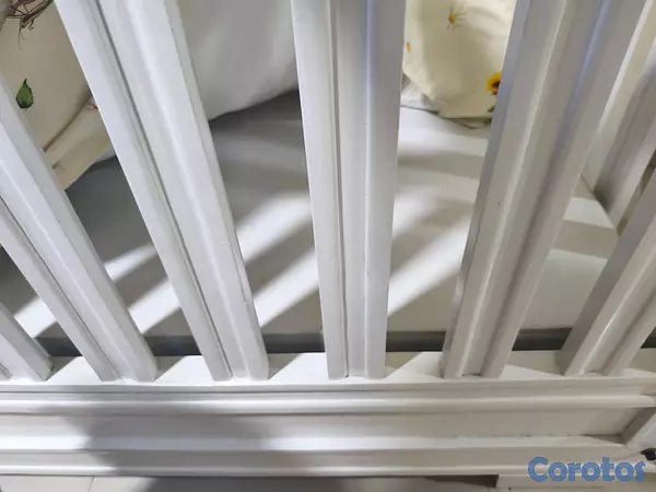muebles - Cuna de bebe convertible + porta mosquitero+ colchon 5