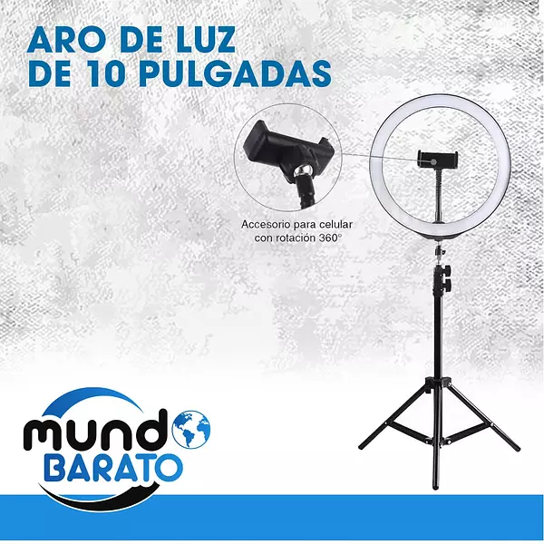 otros electronicos - Anillo Aro De Luz 10 Pulgadas Selfie Led + Tripode 2.5 Metros 2