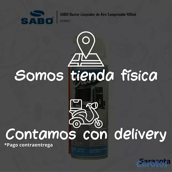 accesorios para electronica - SABO Duster Limpiador de Aire Comprimido 400ml 2