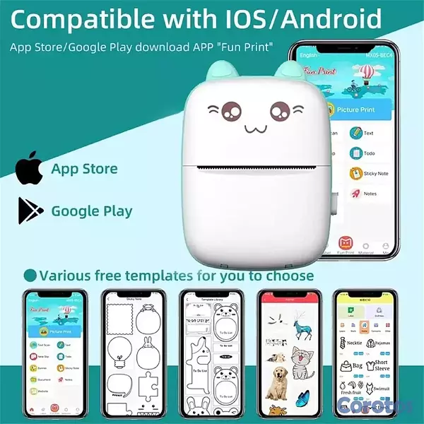 impresoras y scanners - Mini Impresora Térmica Portátil Bluetooth Recargable 6
