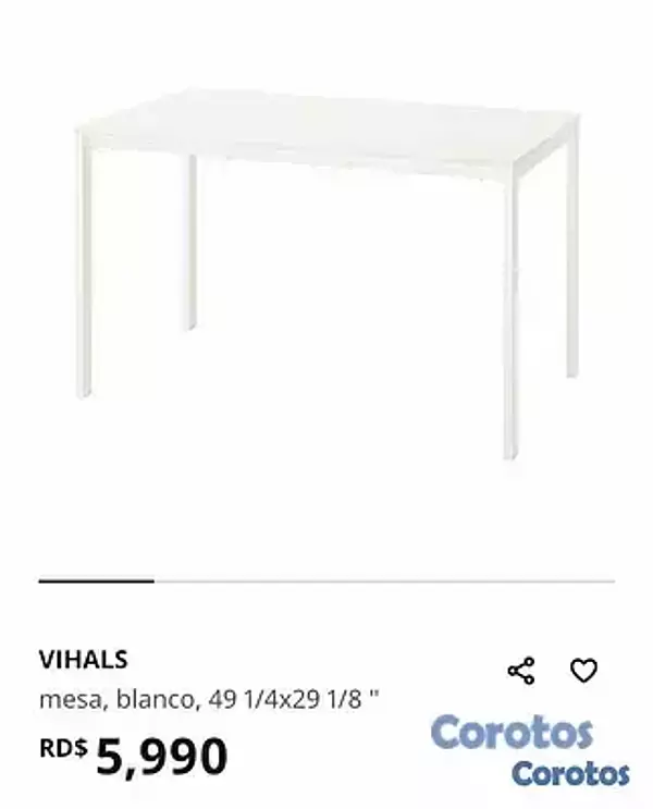 muebles y colchones - Mesa blanca. 5