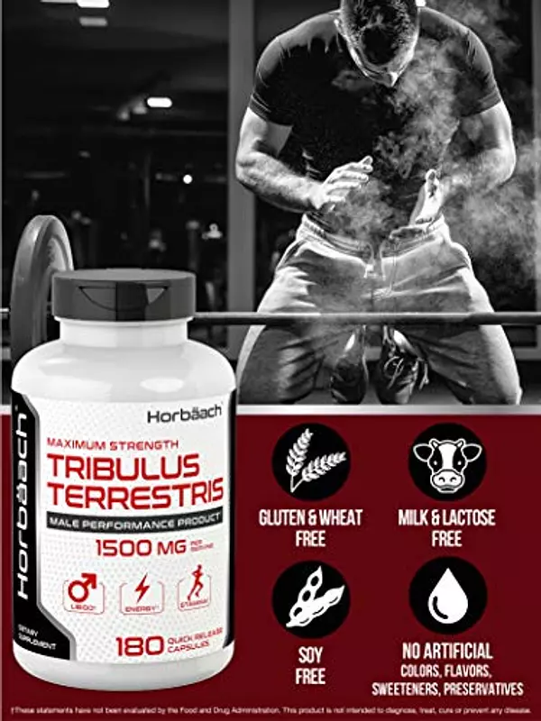 Salud y Equipamiento Médico - Tribulus Terrestris Para Hombres 1500 Mg 180cap Horbaach 4