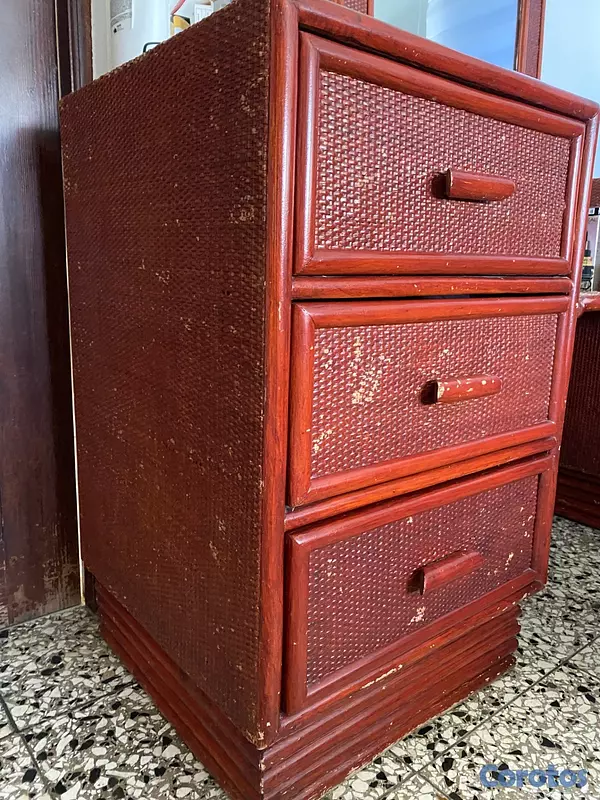 muebles y colchones - Coqueta con taburete y mesa de noche. 3