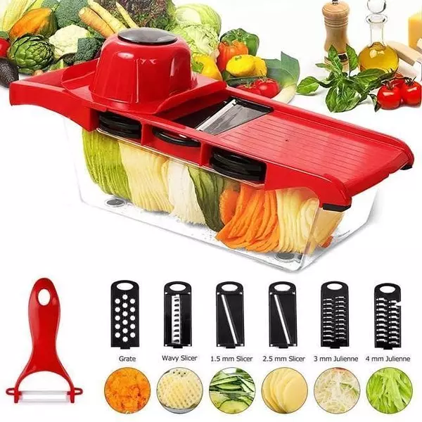 cocina - Rebanadora De Vegetales Verduras Cortadora Rebanar Guayo MANDOLINA picador
 3