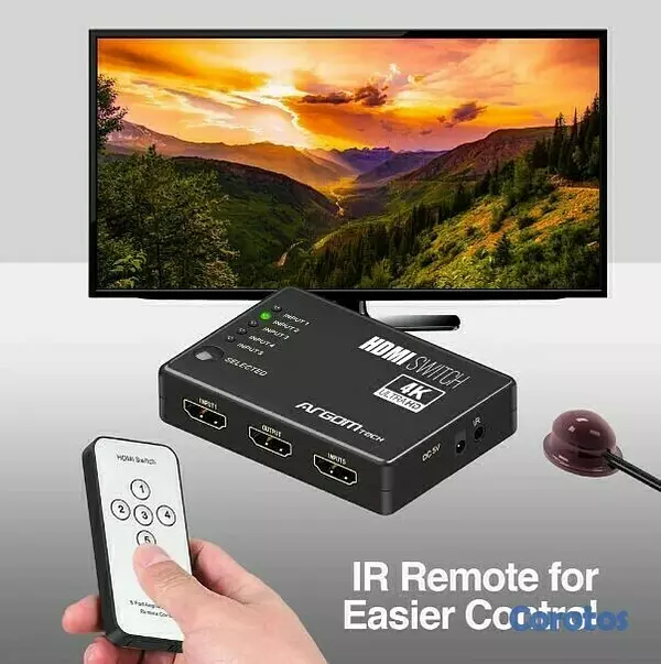 accesorios para electronica - SWITCH DE 5 PUERTOS HDMI ARGOM ARG-AV-5125 4