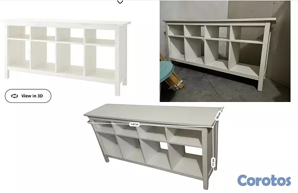 muebles y colchones - Mueble consola blanco moderno con repisas (tipo IK 4