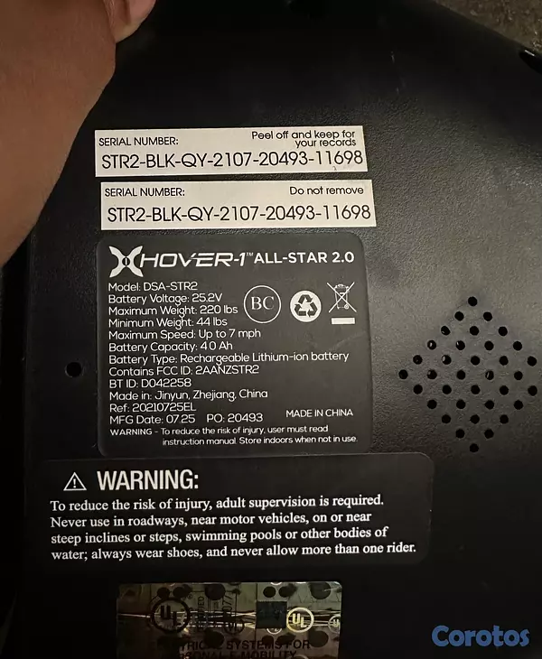 bicicletas y accesorios - Scooter Hoverboard Hover-1 All-Star 2.0 negro Original 4