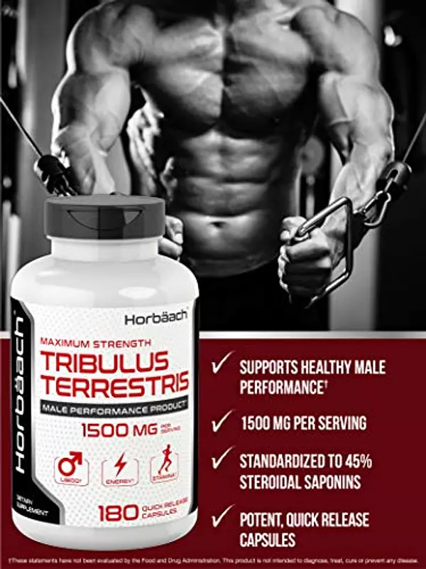 Salud y Equipamiento Médico - Tribulus Terrestris Para Hombres 1500 Mg 180cap Horbaach 5