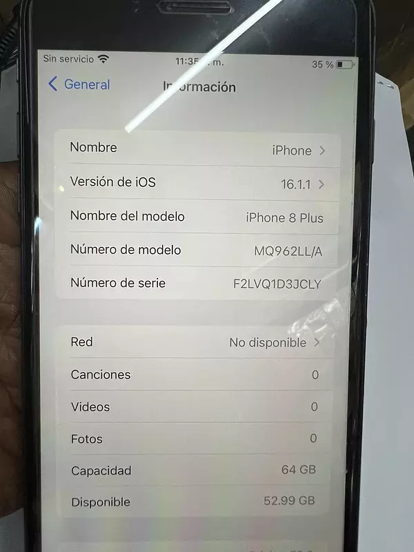 celulares y tabletas - IPhone 8 Plus. Como nuevo. Batería original 100% 2