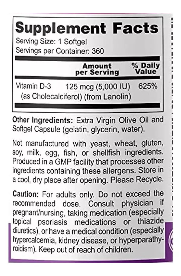 Salud y Equipamiento Médico - Vitamina D3 125 Mcg Biophix - Unidad 2