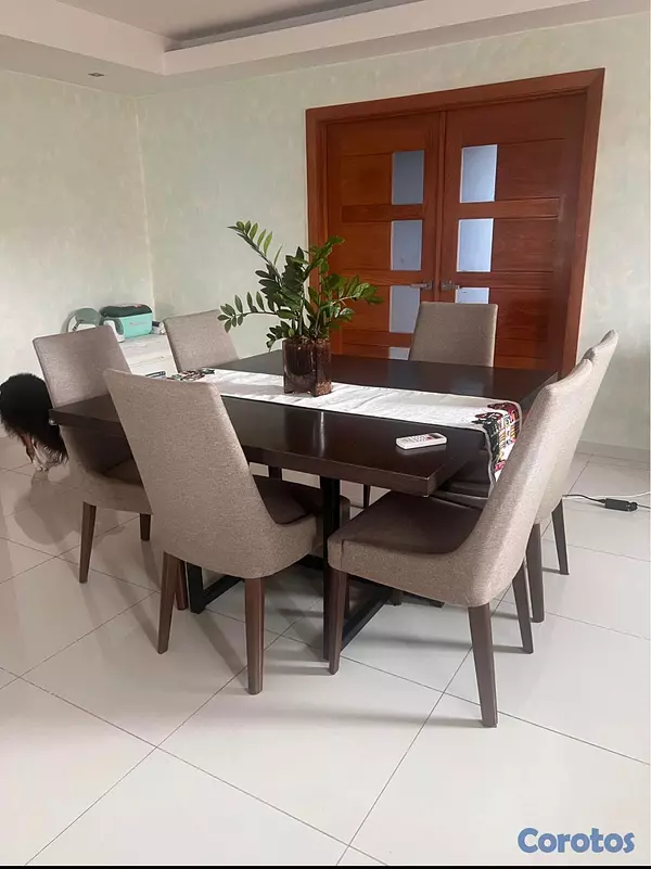 muebles y colchones - Juego de comedor con sillas 4