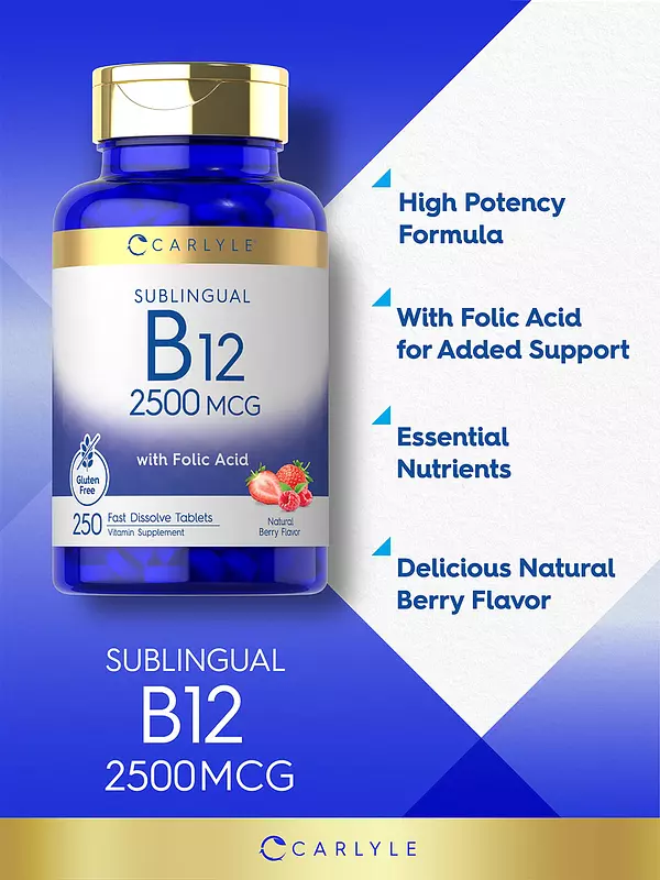 Salud y Equipamiento Médico - Vitamina B12 Sublingual 2500 Mcg-carlyle 3