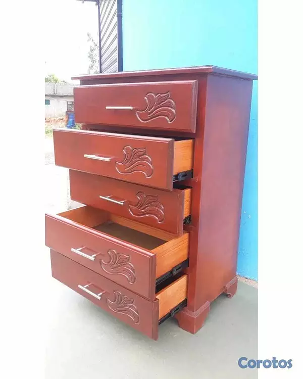 muebles y colchones - Biuro en color caoba ideal para adultos  2