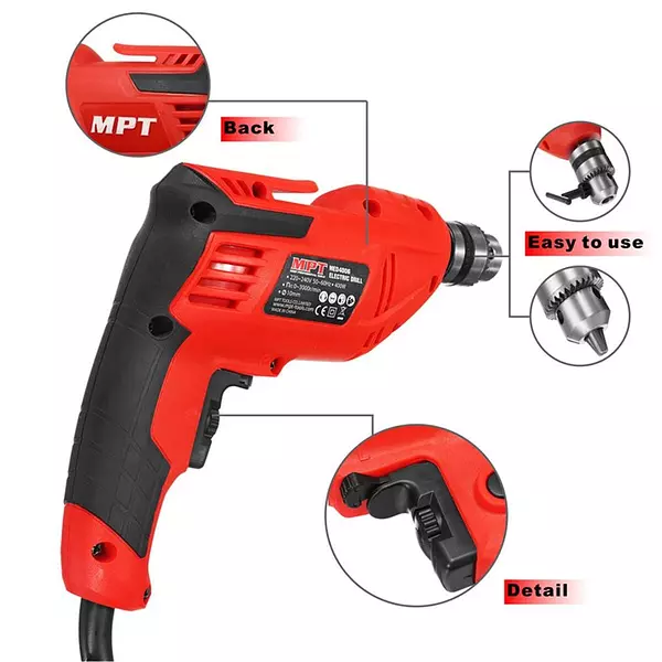 herramientas, jardines y exterior - Taladro Electrico 400 Watts Mpt Herramientas Destornillador 3
