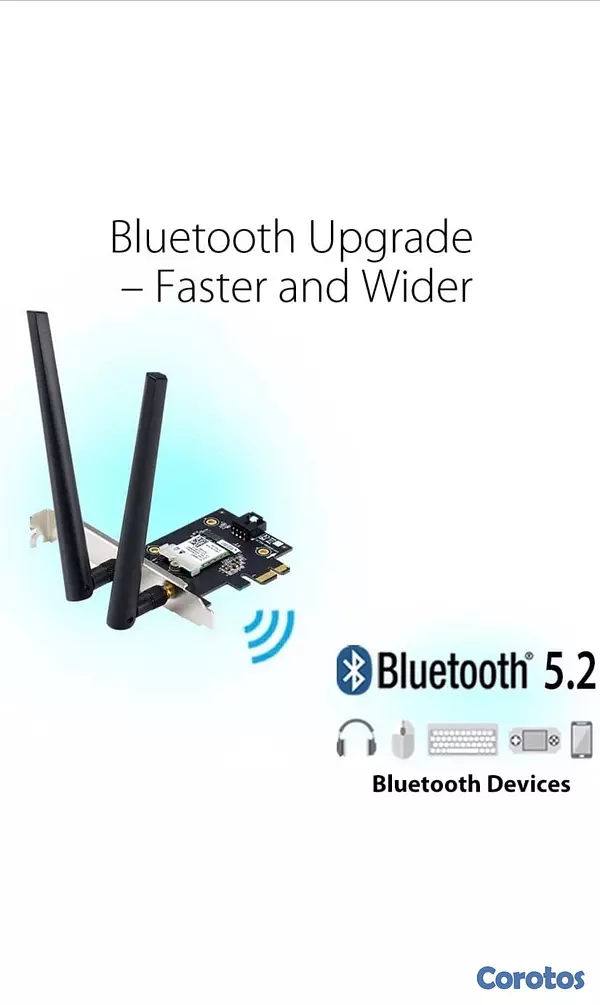 computadoras y laptops - Tarjeta WIFI ASUS PCIe AX1800 WIFI6, Bluetooth5.2, Latencia ultra Baja, Nuevo 4