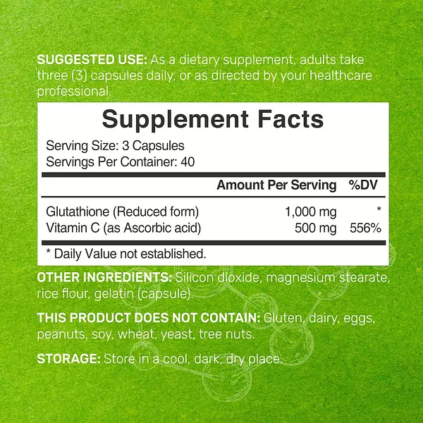 Salud y Equipamiento Médico - Glutation Reducido 1000mg 120u Deal Supplement 2