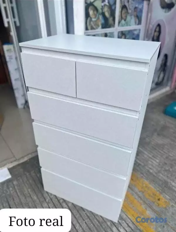 muebles y colchones - *GABETERO DE 6 GABETAS*

▪️ *DE MADERA* TIPO BIURI

▪️MEDIDA: *109X60X41CM* 2