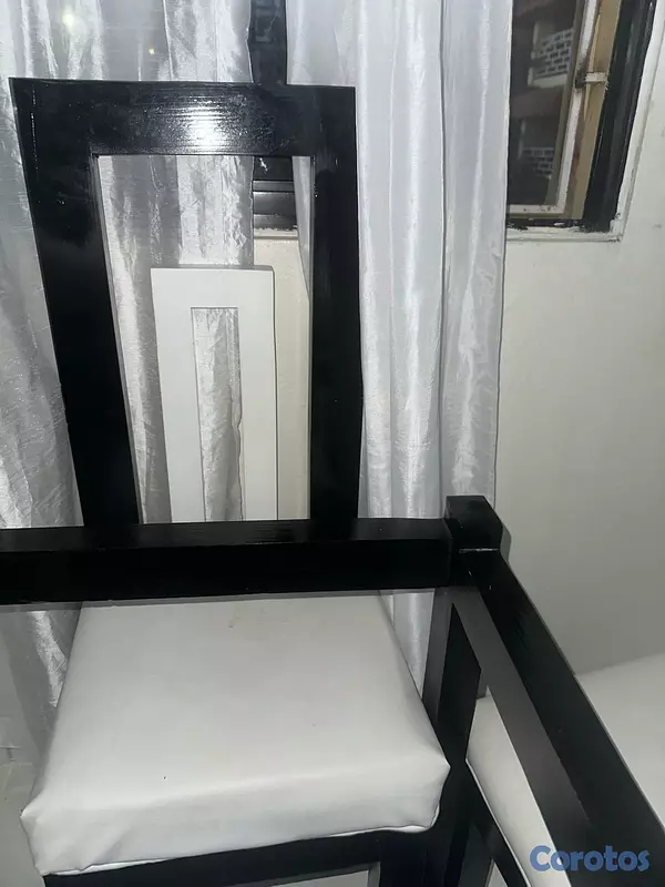 muebles y colchones - juego de comedor 4/ sillas com tope de cristal 5