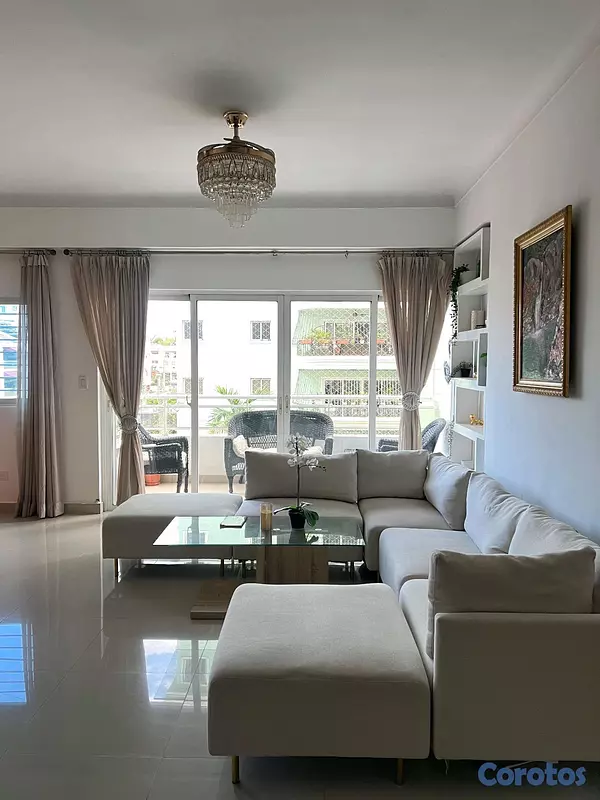 apartamentos - APARTAMENTO EN ALQUILER TOTALMENTE AMUEBLADO EN EL EXCLUSIVO SECTOR EVARISTO M. 3
