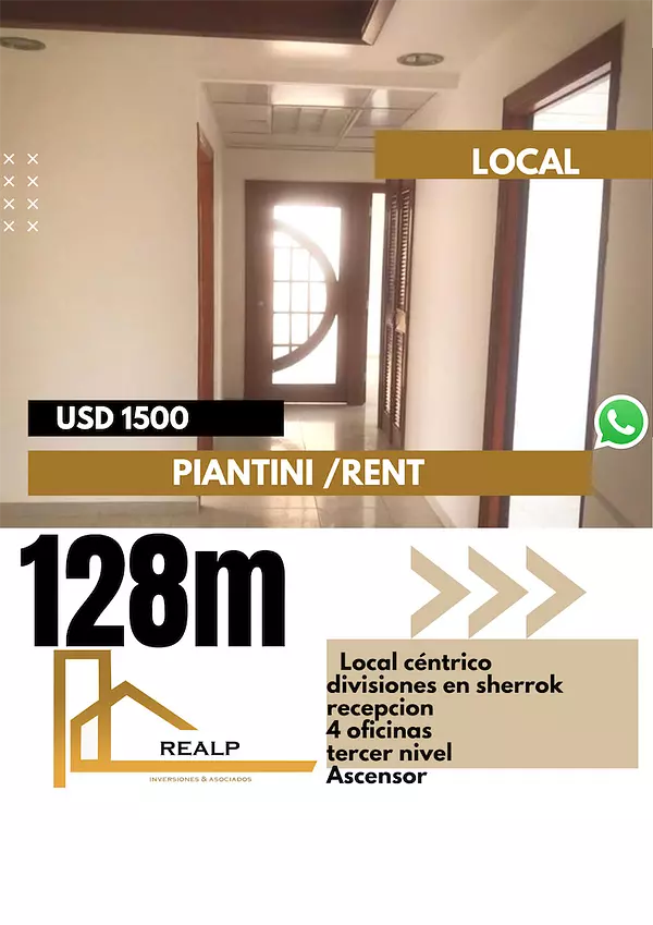 oficinas y locales comerciales - Local céntrico en Piantini 1