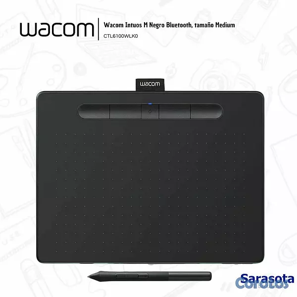 accesorios para electronica - Wacom Intuos M Negro CTL6100WLK0 2