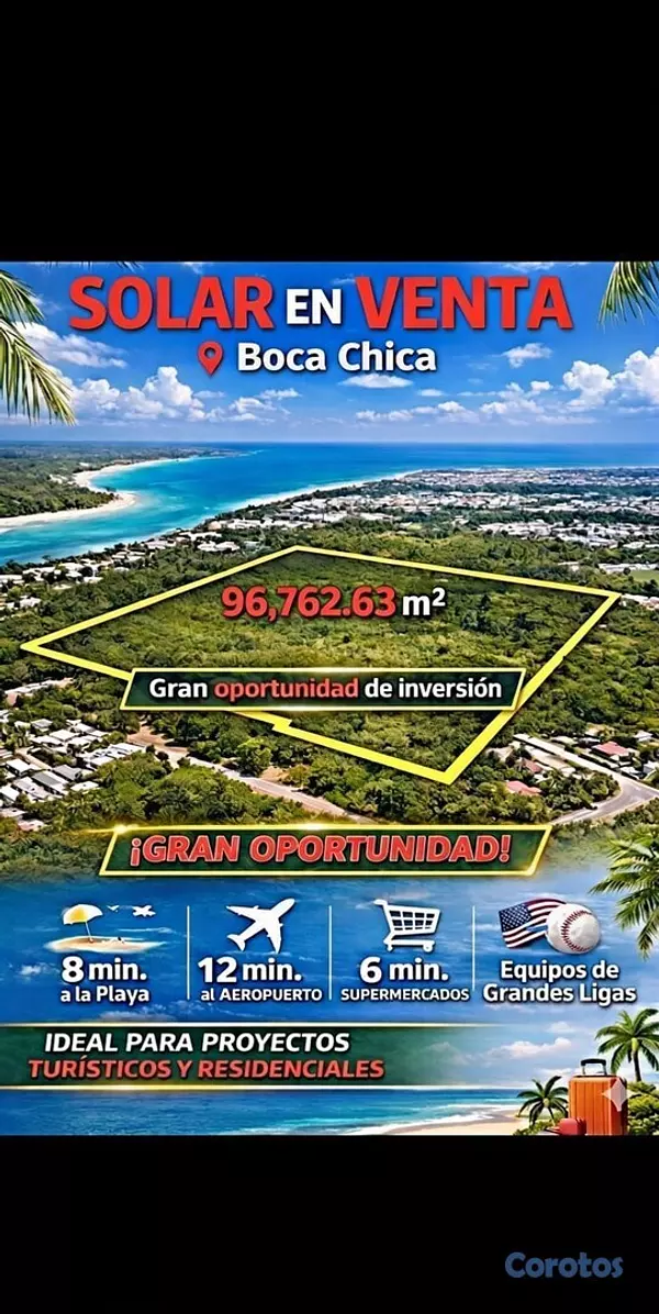 solares y terrenos - Terreno 96,500 m² en Boca Chica: tu gran inversión 11