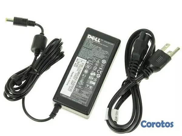 computadoras y laptops - CARGADOR FUENTE PARA LAPTOP DELL, AC, 65W, 19.5V PUNTA FINA 2