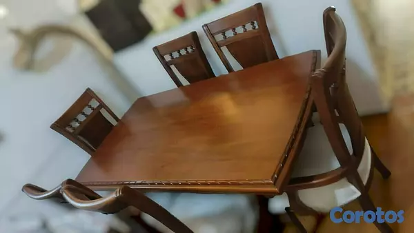 muebles y colchones - juego de comedor comteporaneo 6 sillas 2