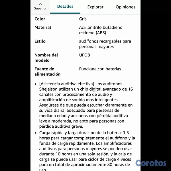 camaras y audio - Audífonos para perdida de audición/ Audífonos para personas mayores/ Audífonos  8