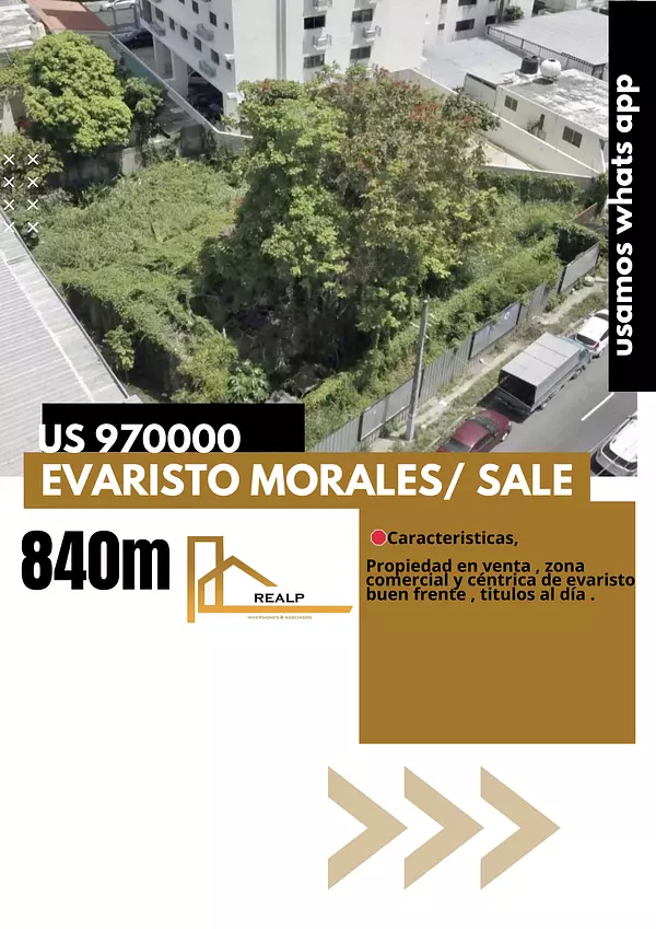 solares y terrenos - Solar céntrico en Evaristo morales  1