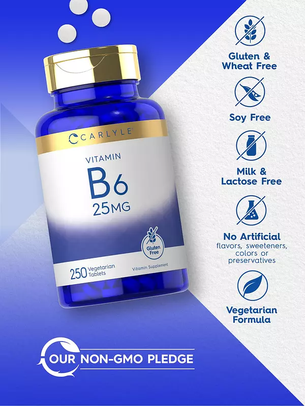 Salud y Equipamiento Médico - Vitamina B6 | 25mg | Carlyle 4