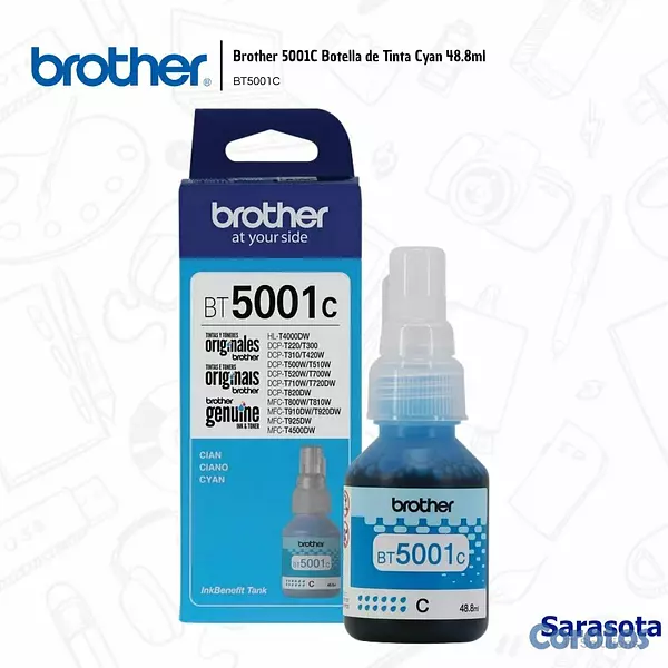 accesorios para electronica - Brother BT5001C Botella de Tinta Cyan 48.8ml 2