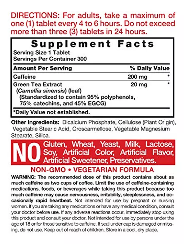 Salud y Equipamiento Médico - Cafeina 220mg Con Te Verde 300cap Horbaach 2