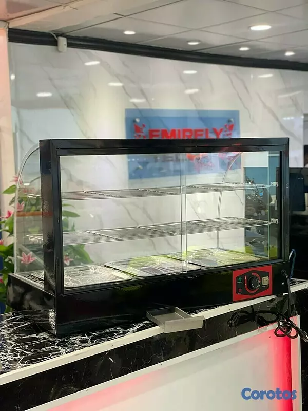 equipos profesionales - Vitrina exhibidora mostrador caliente de comida de 3 niveles 36 pulgadas 3