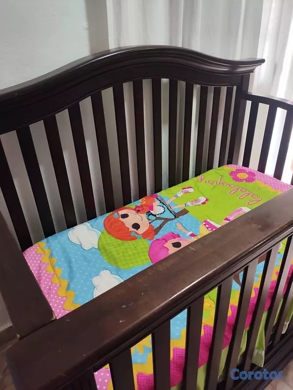 muebles - Cuna para niños de 0 hasta 7 años madera caoba precio negociable  3