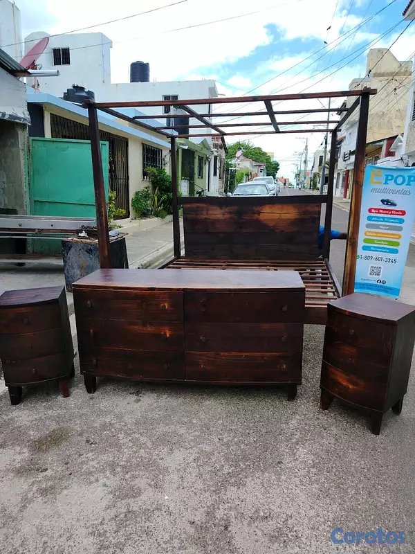 muebles y colchones - juego de cama King dosel o canopy  2