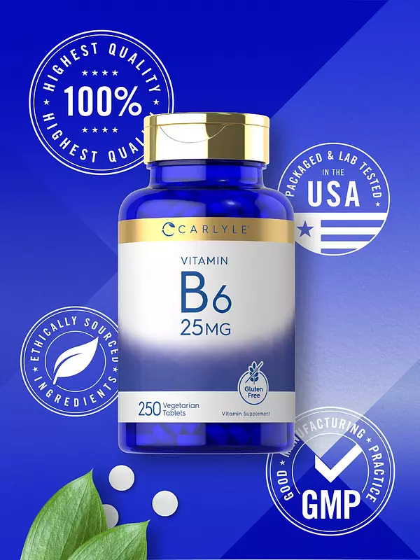 Salud y Equipamiento Médico - Vitamina B6 | 25mg | Carlyle 5