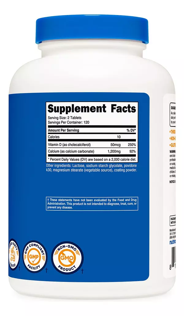 Salud y Equipamiento Médico - Calcio Con Vitamina D3, 240 Tabletas 6