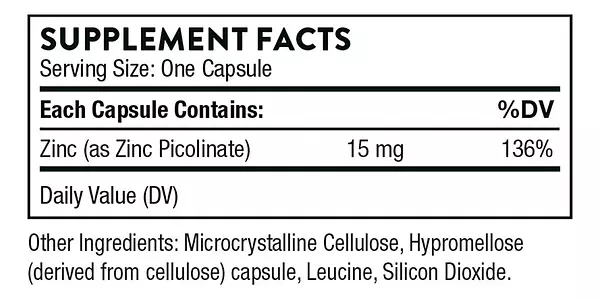 Salud y Equipamiento Médico - Zinc 60 Cap Thorne Research 2