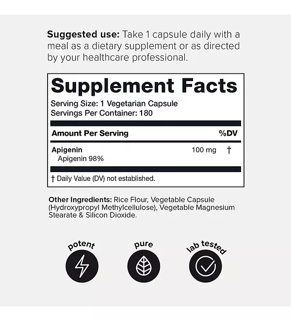 Salud y Equipamiento Médico - Apigenina 100mg 180caps Toniiq - U - Unidad A $1405 2